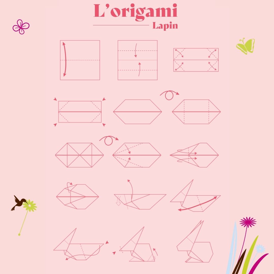 tutoriel diy origami lapin de paques